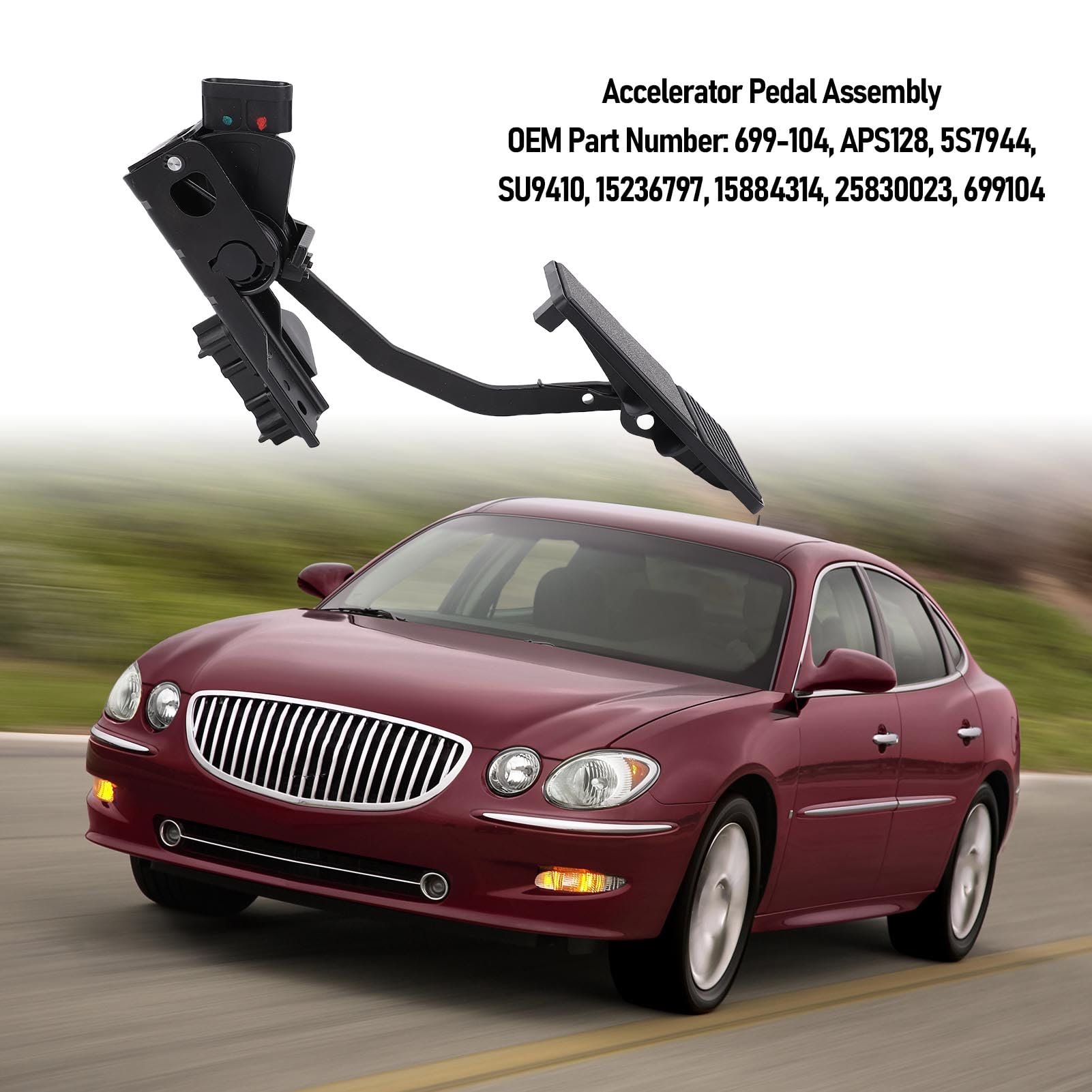 Generic Sensor de Precisión del Conjunto del Pedal del Acelerador Equipado para Ajuste para Allure 2005-2008 Montaje en Piso con Terminal de 6 Cuchillas