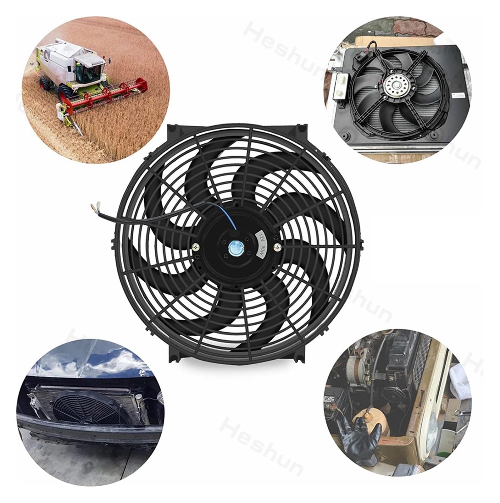 Ventola Di Raffreddamento 12v Ventilateur De Radiateur De - Foto 2