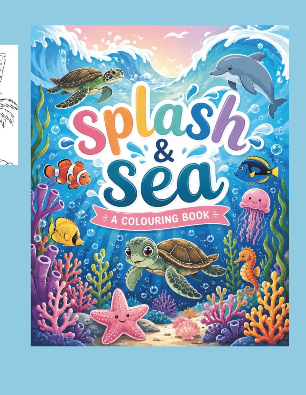 Splash & Sea: An Underwater Adventure Colouring Book for Kids