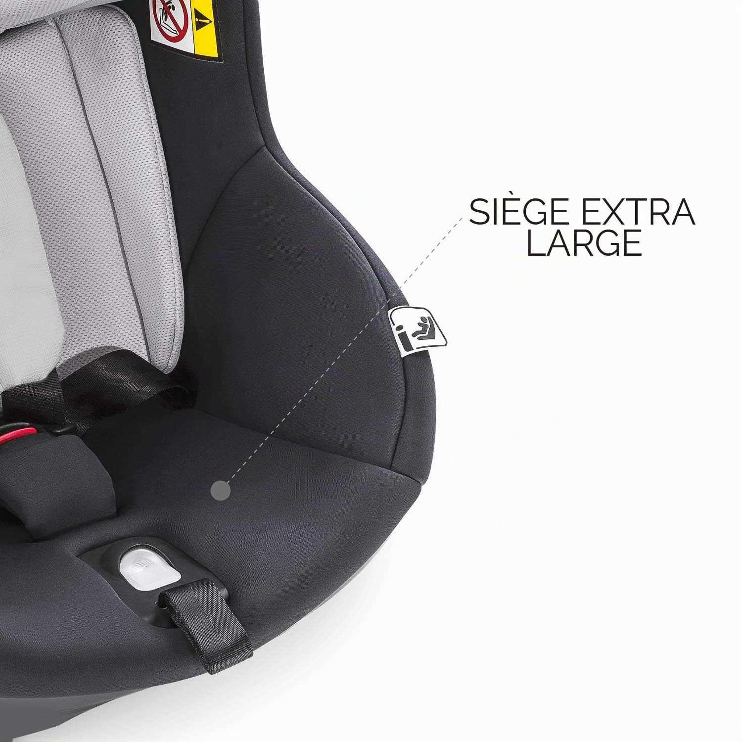 hauck Siège Auto i-Size iPro Kids, Rotatif et Évolutif, de la Naissance jusqu'à 105 cm (0 - 18 kg), ECE R129, Repose-Tête Réglable, Compatible avec Base ISOFIX (non Incluse), Gris
