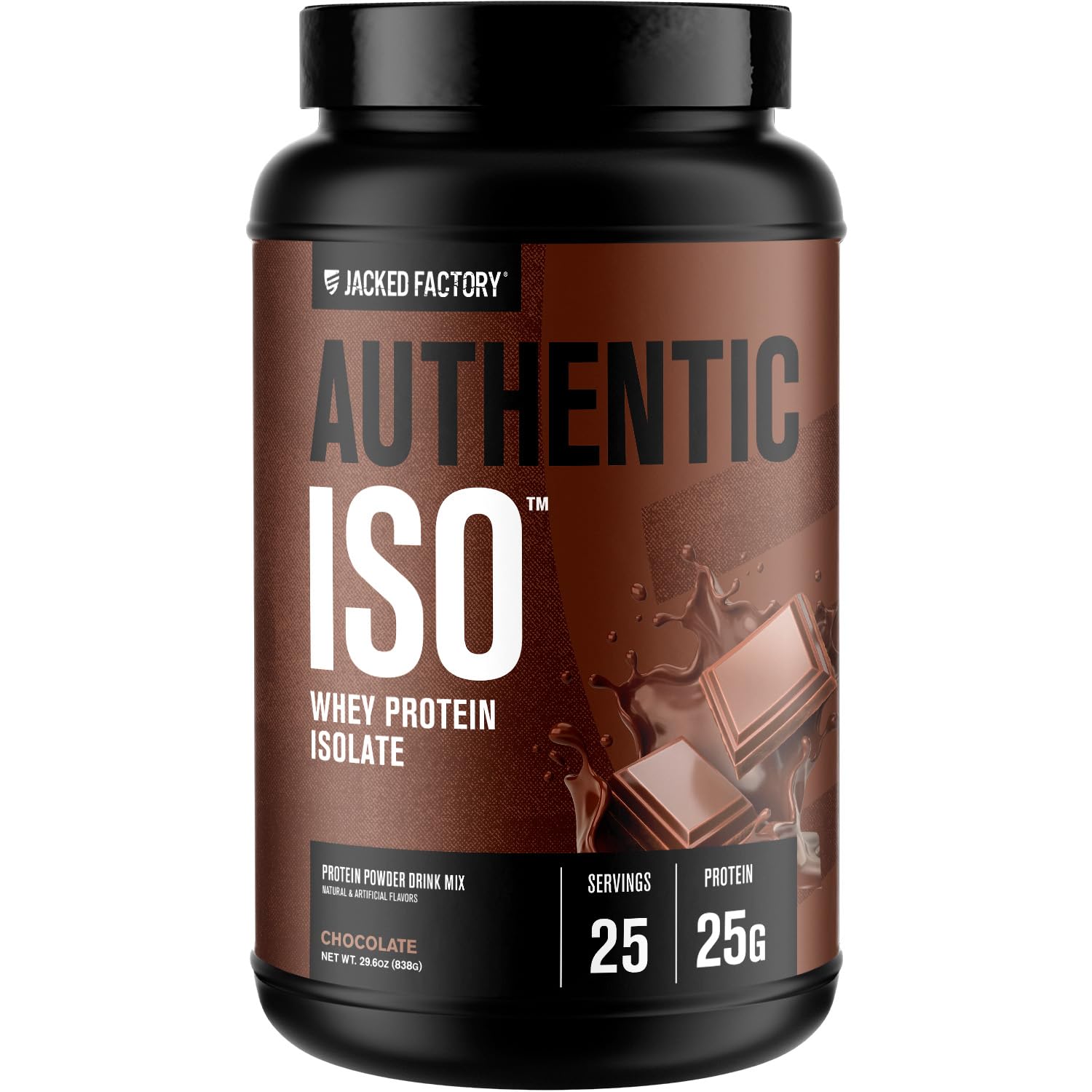 Jacked Factory Authentic ISO Whey Protein Isolate Powder - Low Carb, Non-GMO Muscle Building Protein w/No Fillers, Post Workout Recovery - 25 Servings, Vanilla — Amazon image 10
