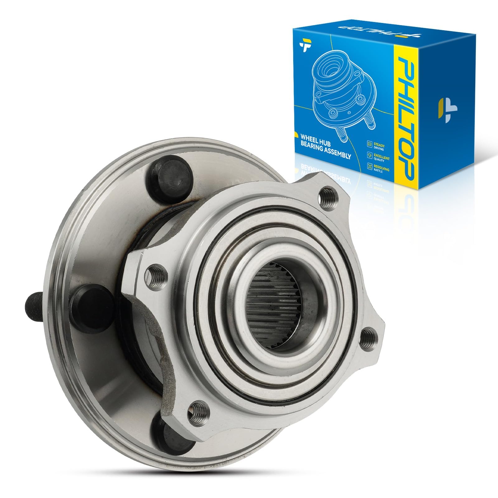 PHILTOP 512555 x1 Rear Wheel Bearing Hub Assembly for Dodge Charger