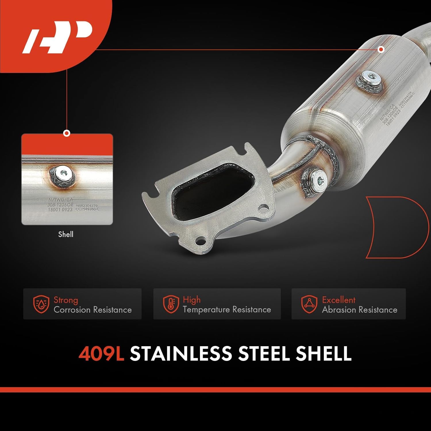 A-Premium Left Catalytic Converter with Gasket Direct-Fit Compatible with Jeep WK2 Series Grand Cherokee 2013-2019 3.6L & Dodge Durango 2013-2019 3.6L, EPA Compliant