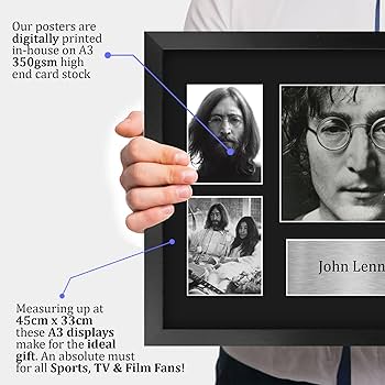 【プリント2枚付き、サイン入り】Vincent Delbrouck Amazon.co.jp: HWC Trading ジョン・レノン ビートルズ 16 x 12