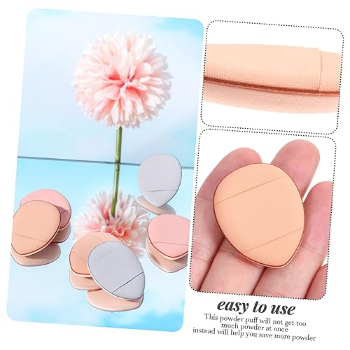 Gatuida 12pcs Makeup Foundation Powder Compact Finger Applicators for Delicate Skin for Travel Home Use Lightweight Easy to Clean for All Makeup Needs