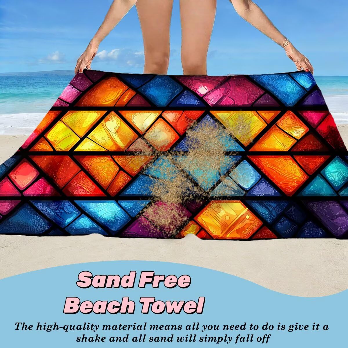 Juego de 2 Toalla Playa Grande 90x180 cm, Secado Rapido Toalla Microfibra Gimnasio, Antiarena Toallas de Playa Retro, Grande Ligera Compacta Toallas Microfibra Mujer Hombre para Viaje Piscina -5062