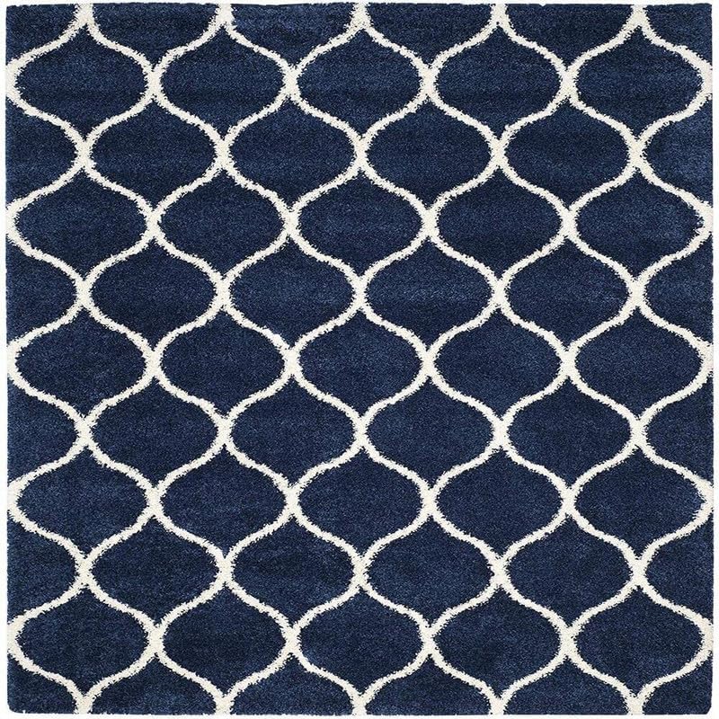 Image of Carpet for Living Room 5X7 FEET Modern Soft Shaggy Carpet Thick, Fluffy & 2 inch Pile Shag Rug for Your Kids Room, Bedroom & Livingroom (Blue Moroccan)