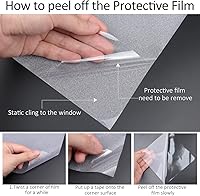 Vista 6 de HIDBEA Película Esmerilada de Privacidad para Ventanas, Control de Calor, Bloqueo UV, Adherencia Estática, No Adhesiva, Reutilizable, Cubiertas