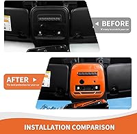 Vista 6 de Cubierta para panel de luz de lectura frontal Bronco compatible con accesorios interiores Ford Bronco 2021-2025, 2 puertas, 4 puertas, color naranja