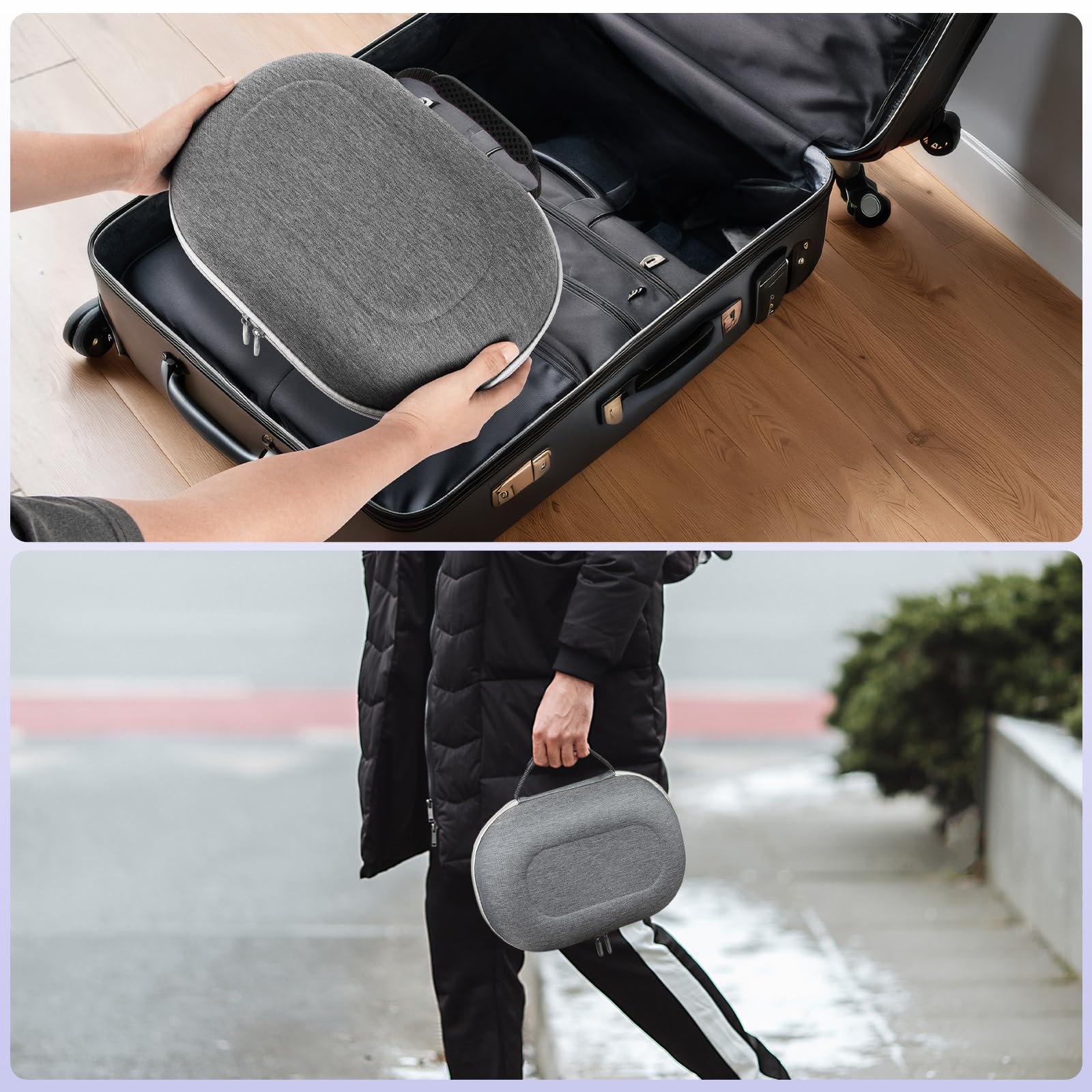 Custodia da trasporto compatibile con Meta Quest 3/3S Borsa da viaggio Eva per Oculus 3/3S Custodia protettiva antiurto impermeabile per Quest 3/3S Borsa da viaggio e da casa