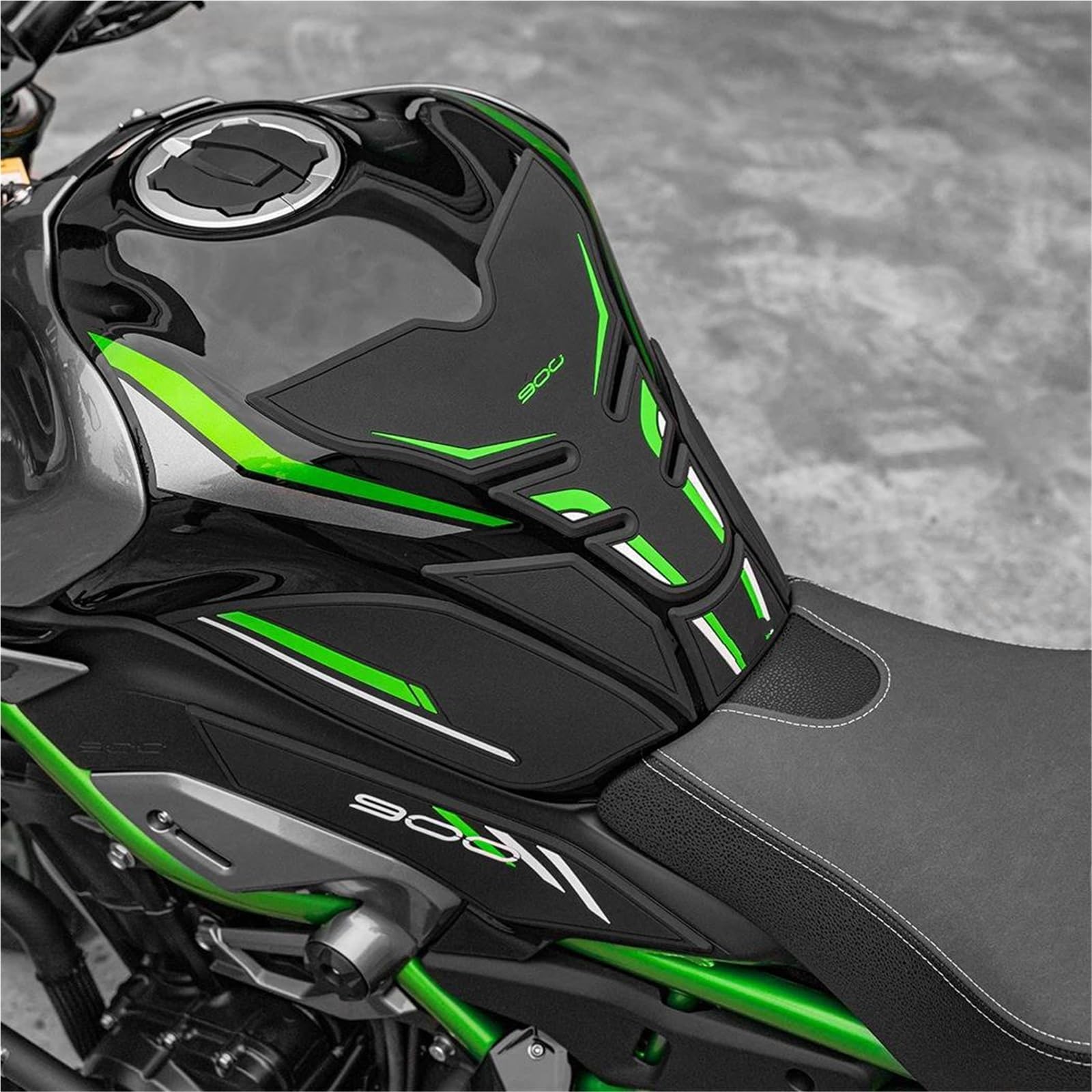 Motorradaufkleber Für Seitliche Tankpads Für Kawasaki Für Z900 (2025), Tankaufkleber-Set, Tankpads, Dekoration, Schutzfolien Schutz Aufkleber(Farbe 1,X-3)
