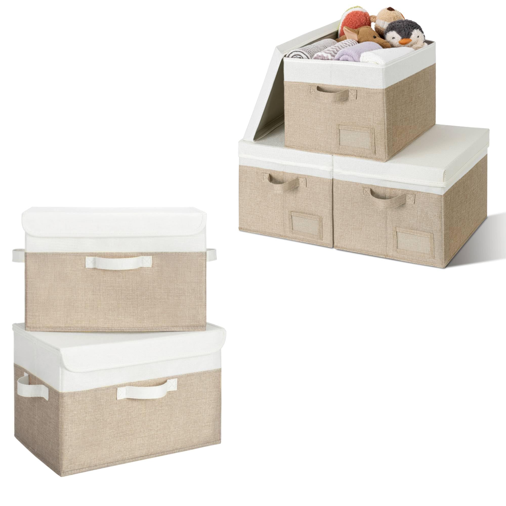 GRANNY SAYS Paquete de Cajas de Almacenamiento Plegables y Cajas de Almacenamiento con Tapa
