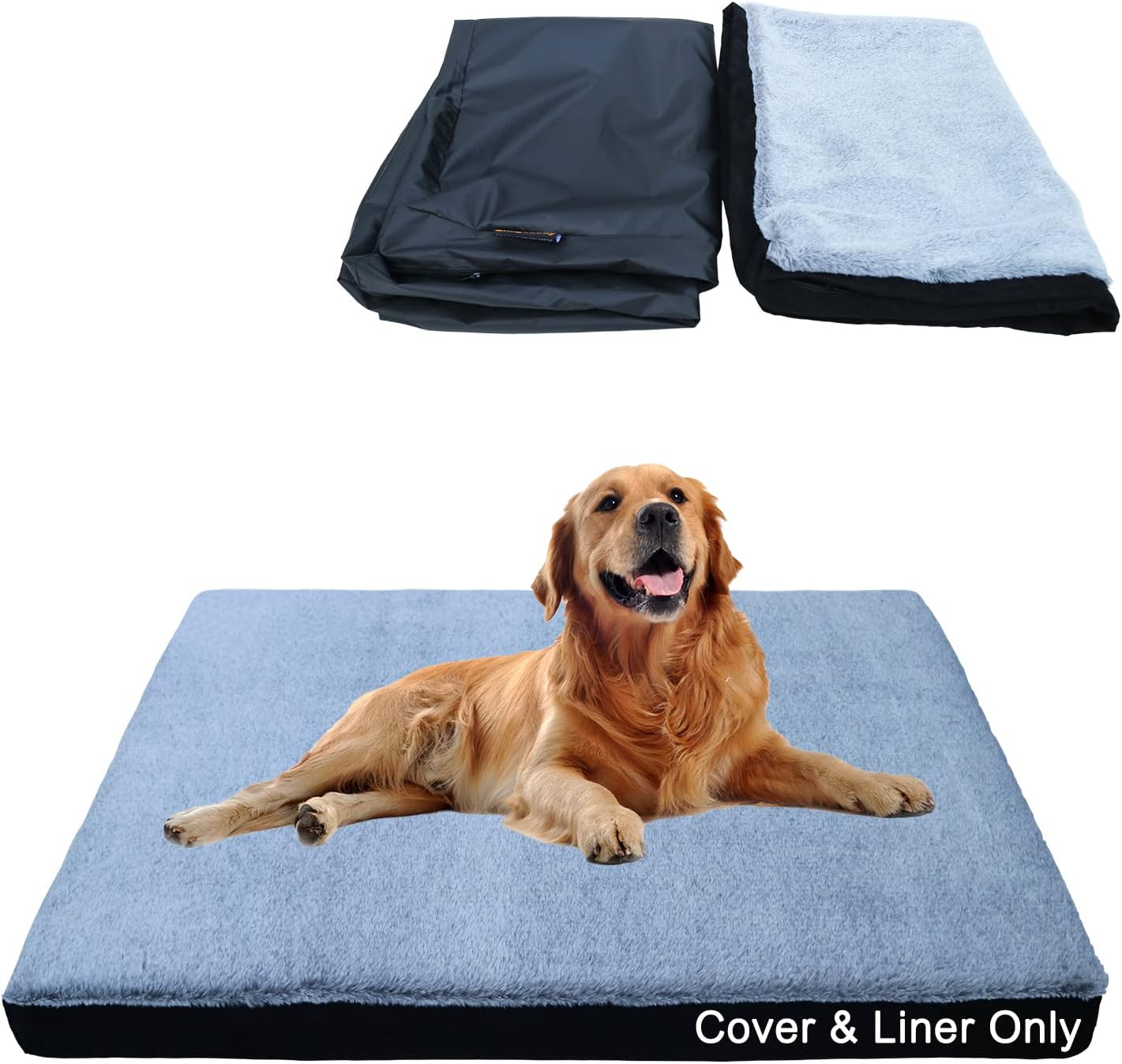 snugcubby Pet Bed Cover XL 44x32x3.5'' Dog Bed Covers