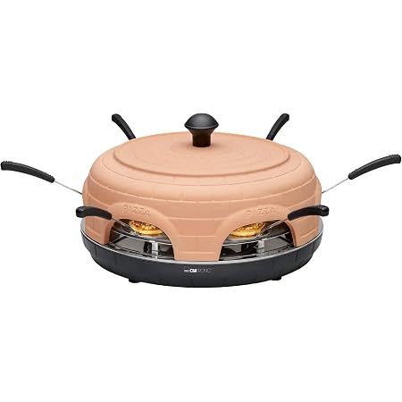 Clatronic PO 3682 macchina e forno per pizza 6 pizza(e) Nero, Terracotta  1100 W : Amazon.it: Casa e cucina