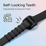 20 Pcs Silicone Cable Ties, Reusable Cord Organizer Self-Locking Wire Management Straps, Tie Wraps for Home Office Desk Accessories, USB Cables, Earphone Cords & Travel Storage, 5 Colours