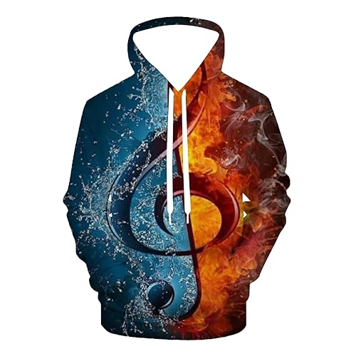 QiErDesign Cool Pullover Hoodie 3D Novelty Graphic Hooded Sweatshirt Hoodies