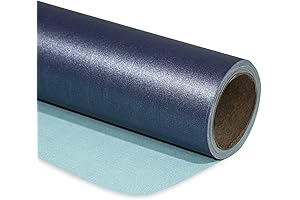 RUSPEPA Navy Matte Gift Wrapping Paper