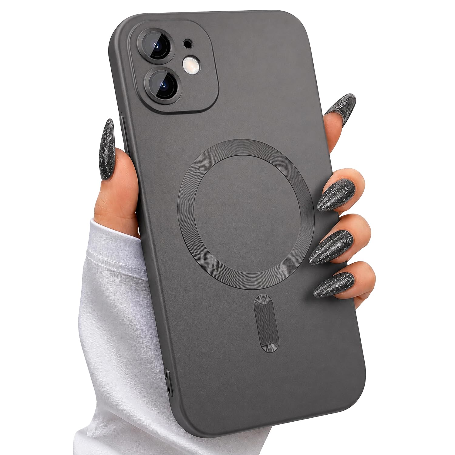 DIZORO® Magnetic Case for iPhone 13 / iPhone 14 Cover [Compatible with MagSafe][Built-in Camera Lens Protector] Slim Soft Silicone Bumper Shockproof Metallic Luster Back Cover Phone Cases (Desert) — Amazon image 27