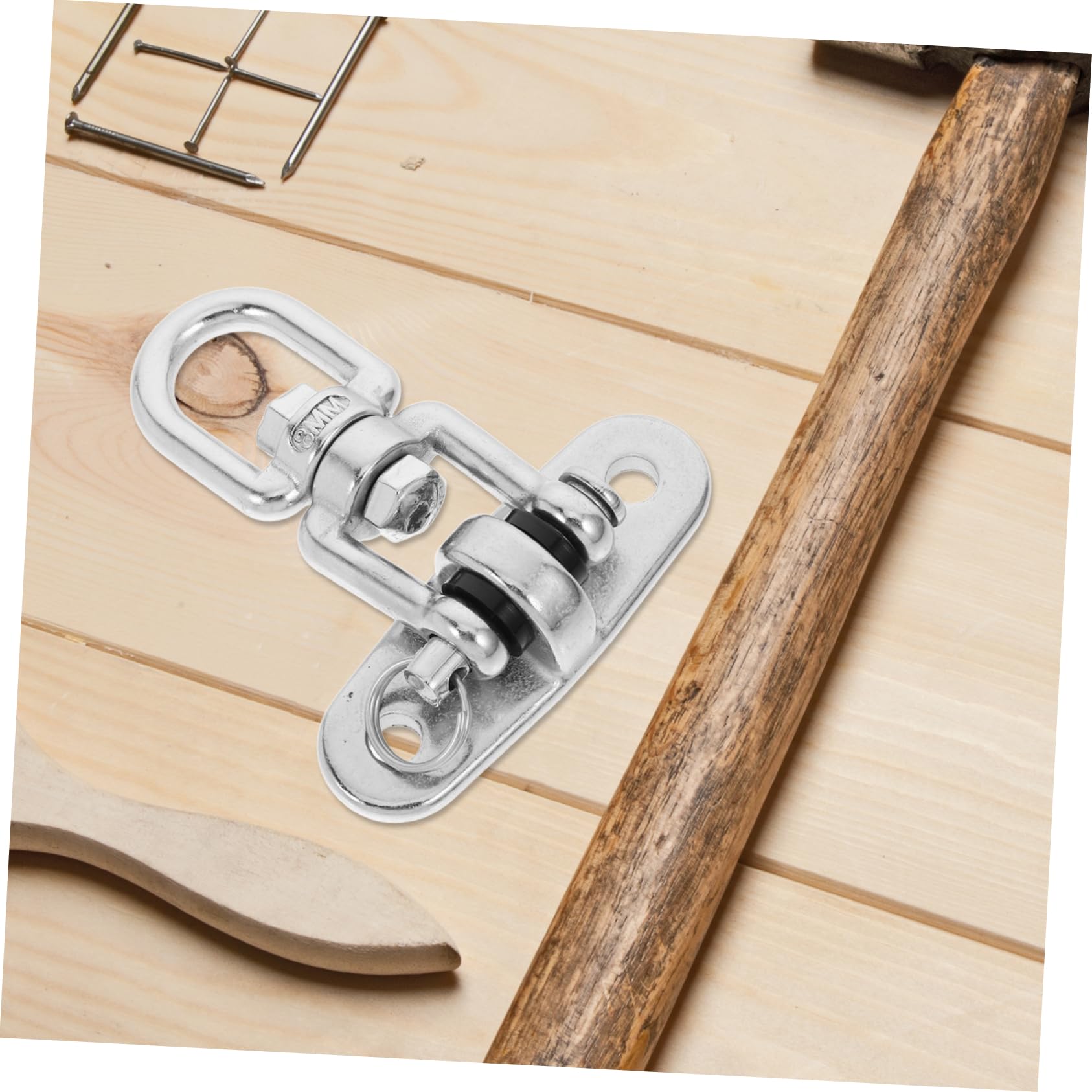 Gatuida Gancho para Colgar Silla Columpio de Techo Inoxidable Soporte Giratorio Resistente para Hamacas Patio Base Reforzada para Alta Carga Fácil Instalación Exterior