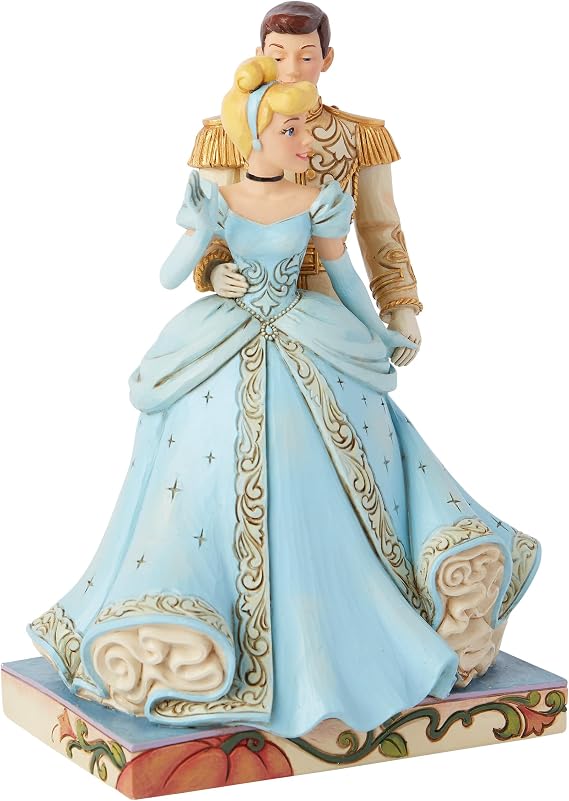 Enesco Jim Shore Cinderella ve Prince Charming Heykelciğinden Disney Gelenekleri Koleksiyonu - Taş Reçine El Boyalı El Boyalı Koleksiyon Disney Prenses Figürleri Ev Dekorasyonu Heykeli, 18,68 cm