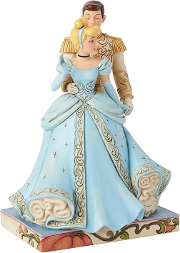 Enesco Jim Shore Cinderella ve Prince Charming Heykelciğinden Disney Gelenekleri Koleksiyonu - Taş Reçine El Boyalı El Boyalı Koleksiyon Disney Prenses Figürleri Ev Dekorasyonu Heykeli, 18,68 cm