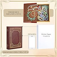 Vista 3 de Caja de Libros Decorativa, Caja de Libros de Almacenamiento Vintage Cajas de Libros Falsos, Cajas de Almacenamiento en Forma de Libros Cajas