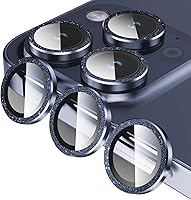 Vista 21 de Jeluse Paquete de 2 protectores de lente de cámara para iPhone 16 Pro Max/iPhone 16 Pro/iPhone 15 Pro Max/iPhone 15 Pro/iPhone 14 Pro Max/iPhone 14