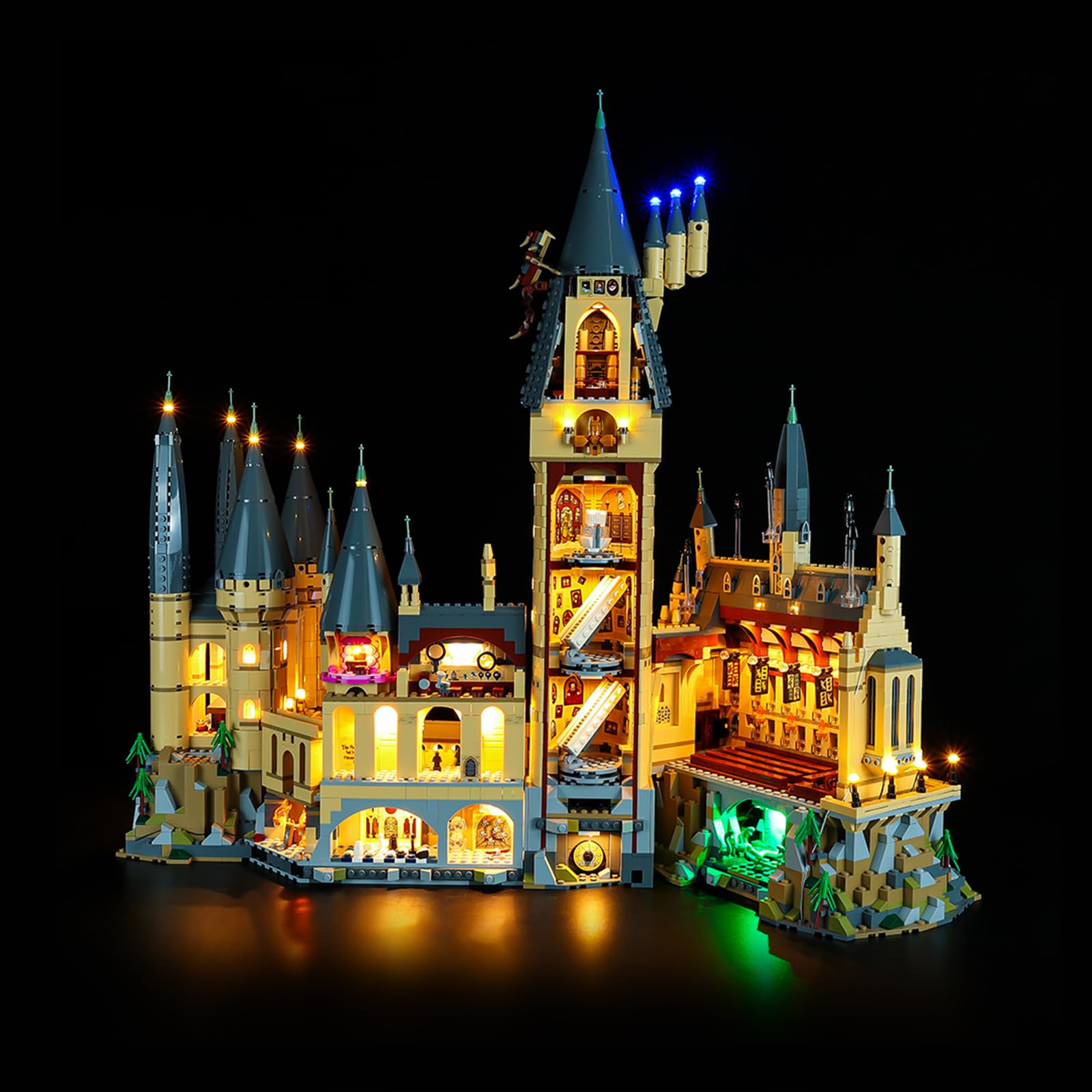 Kyglaring Led Licht Kompatibel mit Lego Schloss Hogwarts 71043 Bausteine, LED Beleuchtungszubehör für das Lego Modellset 71043 Touch Version (Ohne Bausteine)