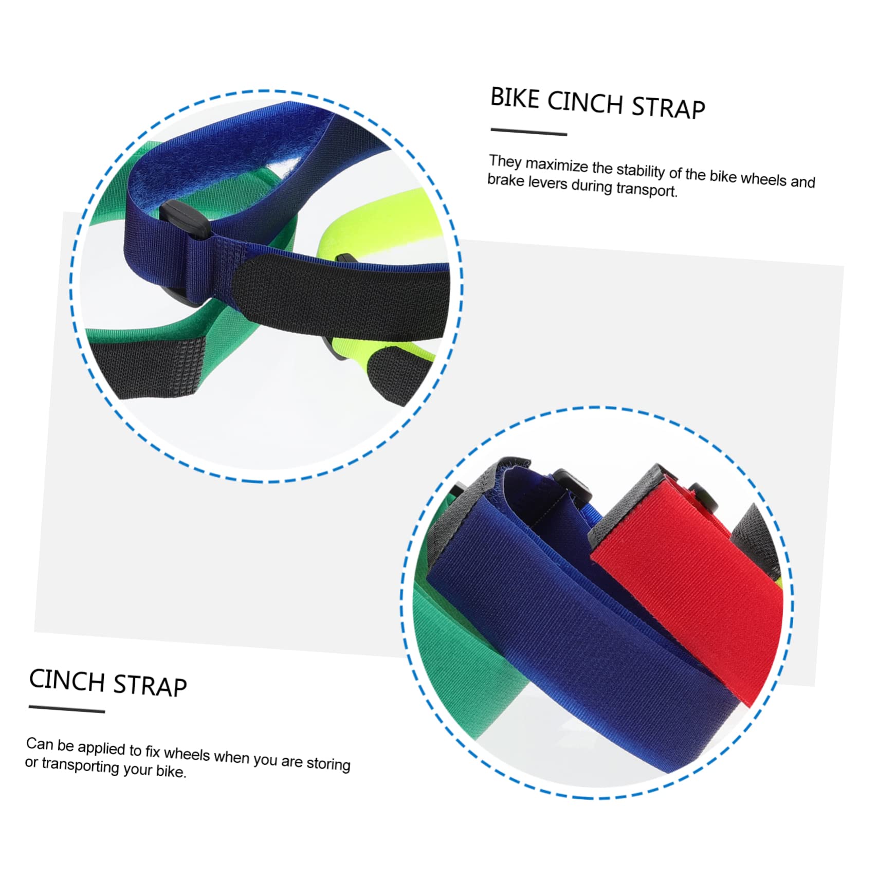 POPETPOP Lightweight Straps 15pcs Wheel Accessories Strap Multi-Functional Bike Rack Cinch