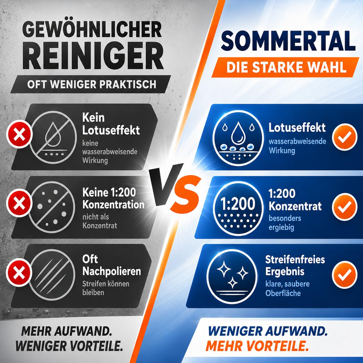 Sommertal Glasreiniger Konzentrat mit Lotuseffekt, 4L