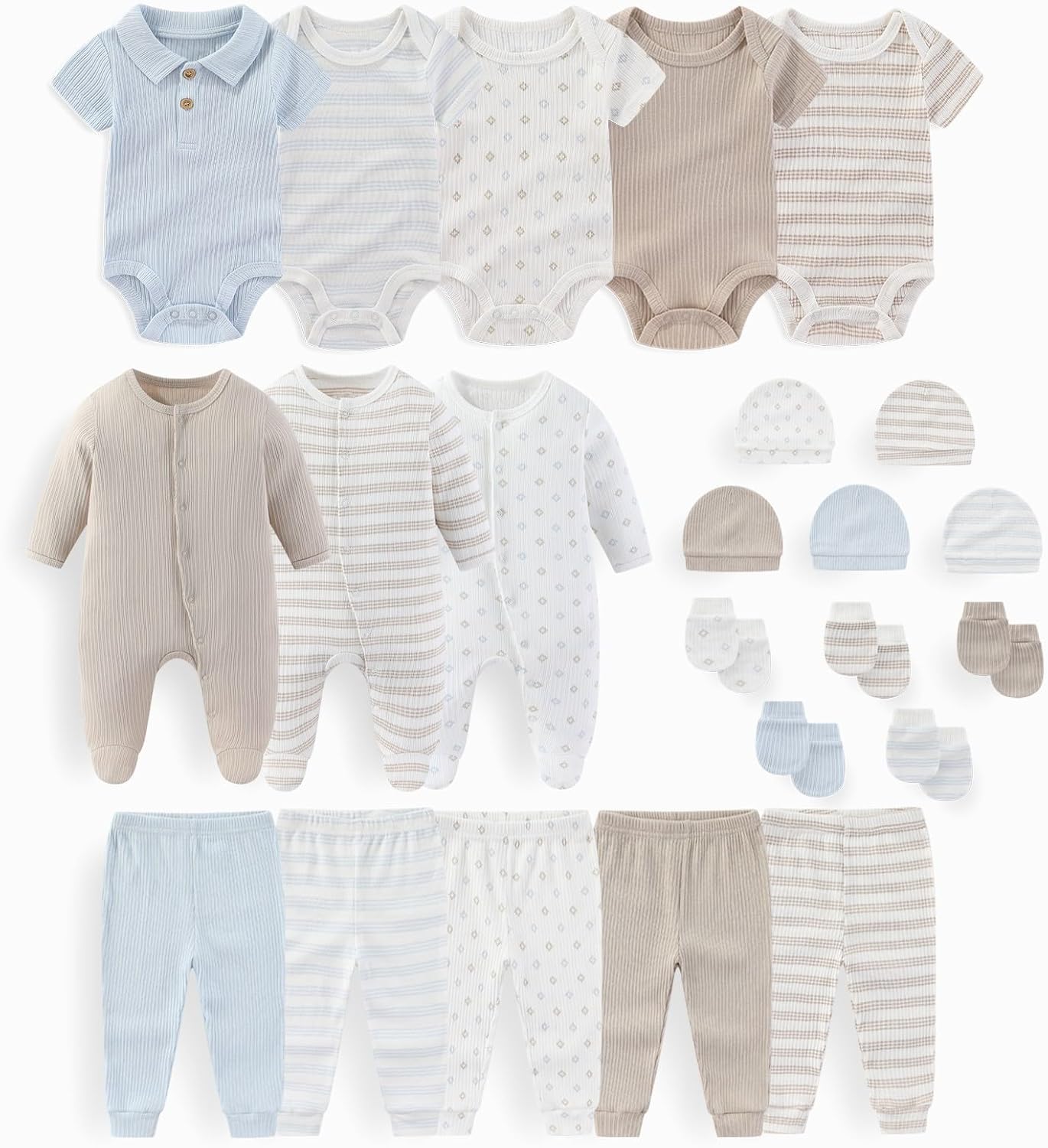 Unisex Baby Boy Girl Clohtes Pants Sets 23 pack Cotton Casual New born Clothing Com...