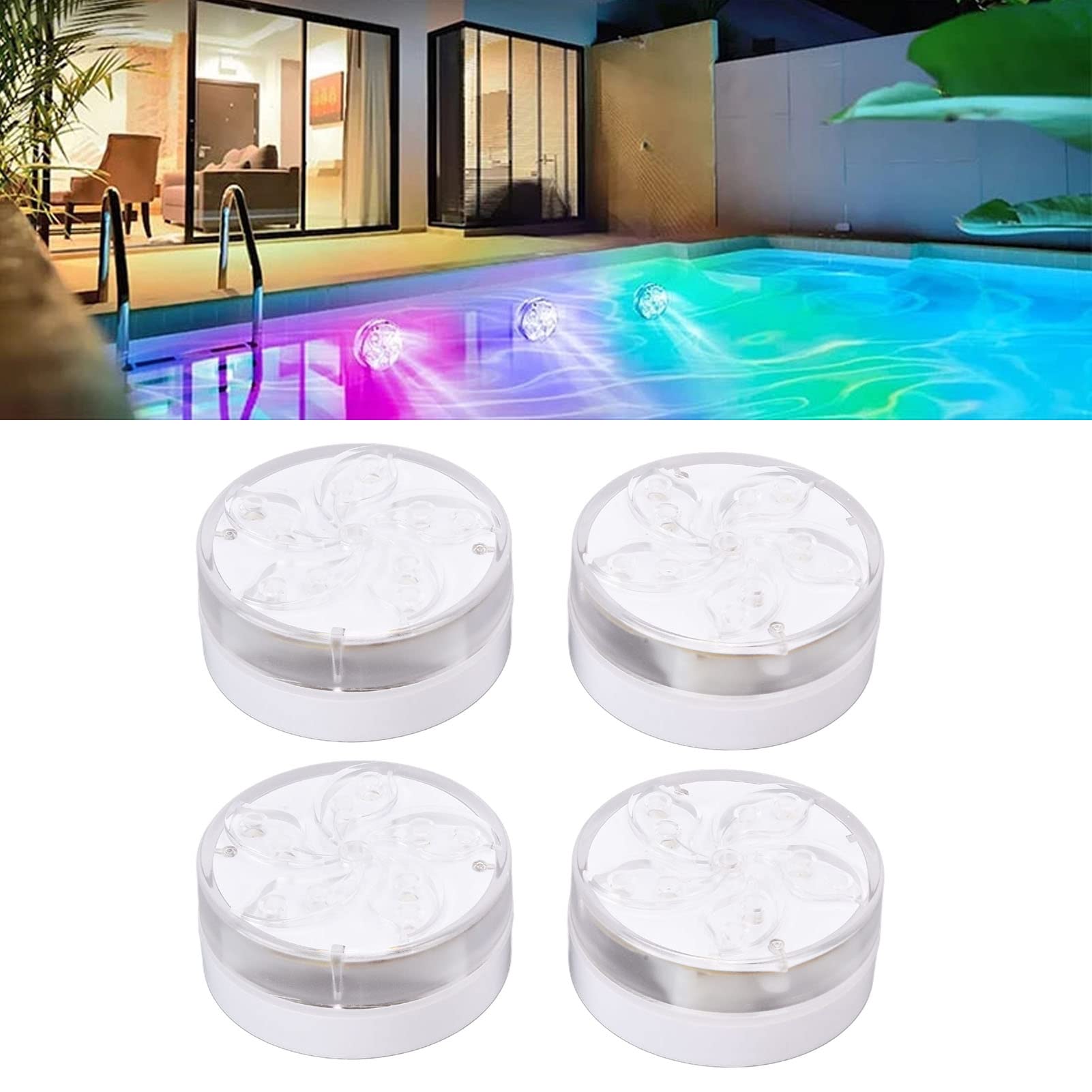 Luci per Piscina a LED, Abbagliante Illuminazione Subacquea per Piscine, Cortili, Vasche da Bagno E Giardini