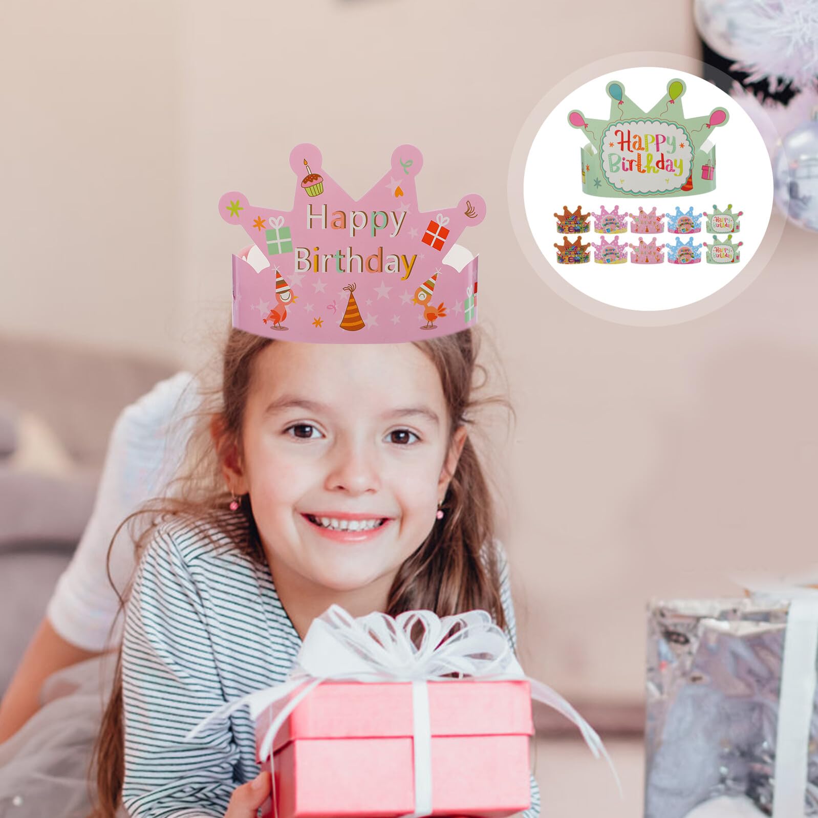 Hemobllo Sombrero de Cumpleaños para Niños de Papel, 100 Piezas Decorativas