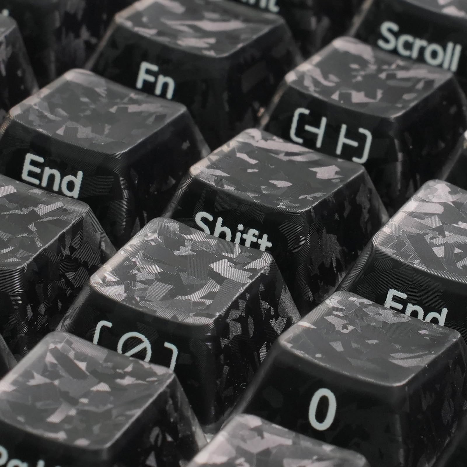 ATTACK SHARK SK04 119 tasti completo Keycaps Set, Forgiato Carbon Texture