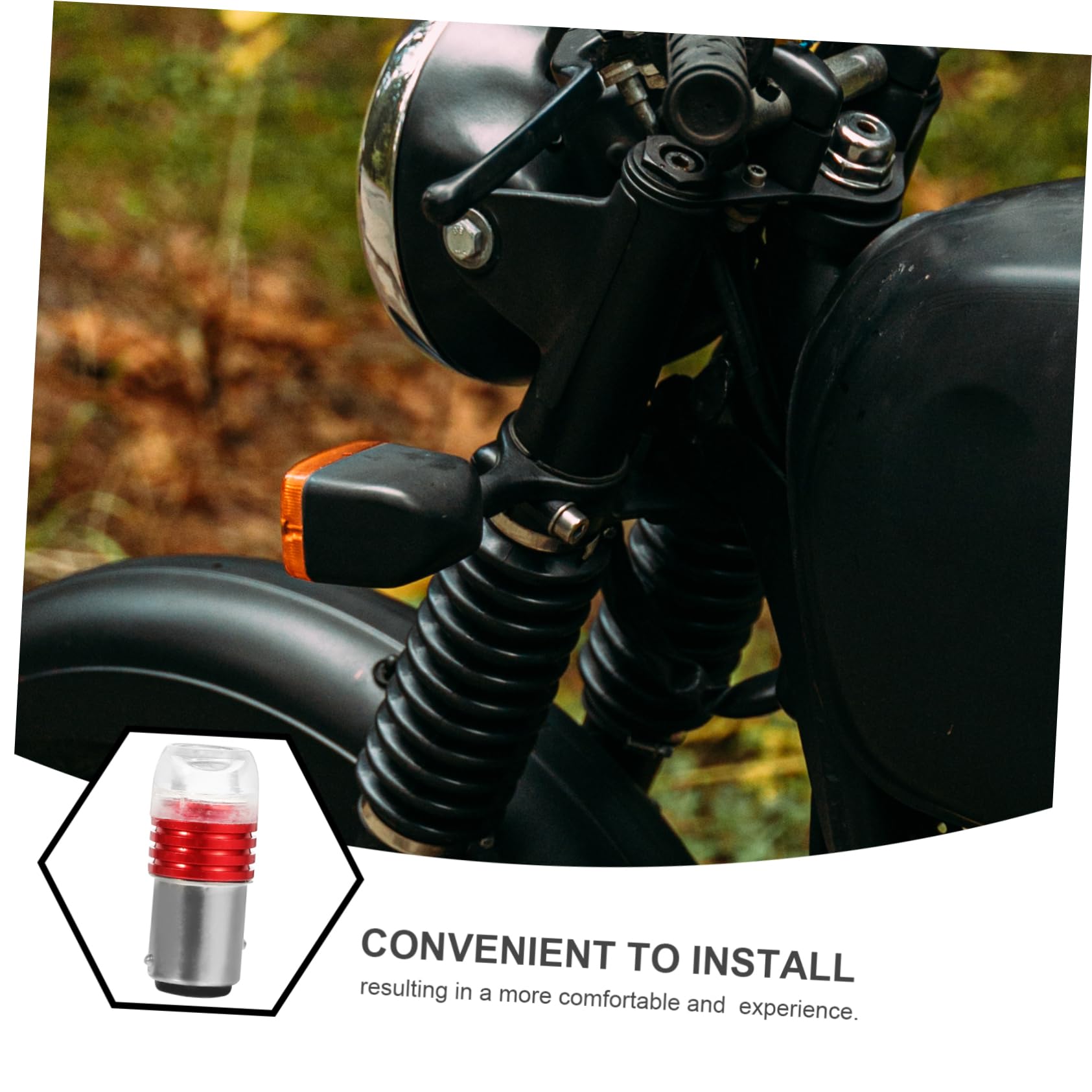 Bombillas LED Traseras Rojas para Motocicleta Eléctrica 12v 3w, Aleación de Aluminio y Vidrio, Excelente Visibilidad y Rendimiento Fiable, Paquete de 2 Unidades