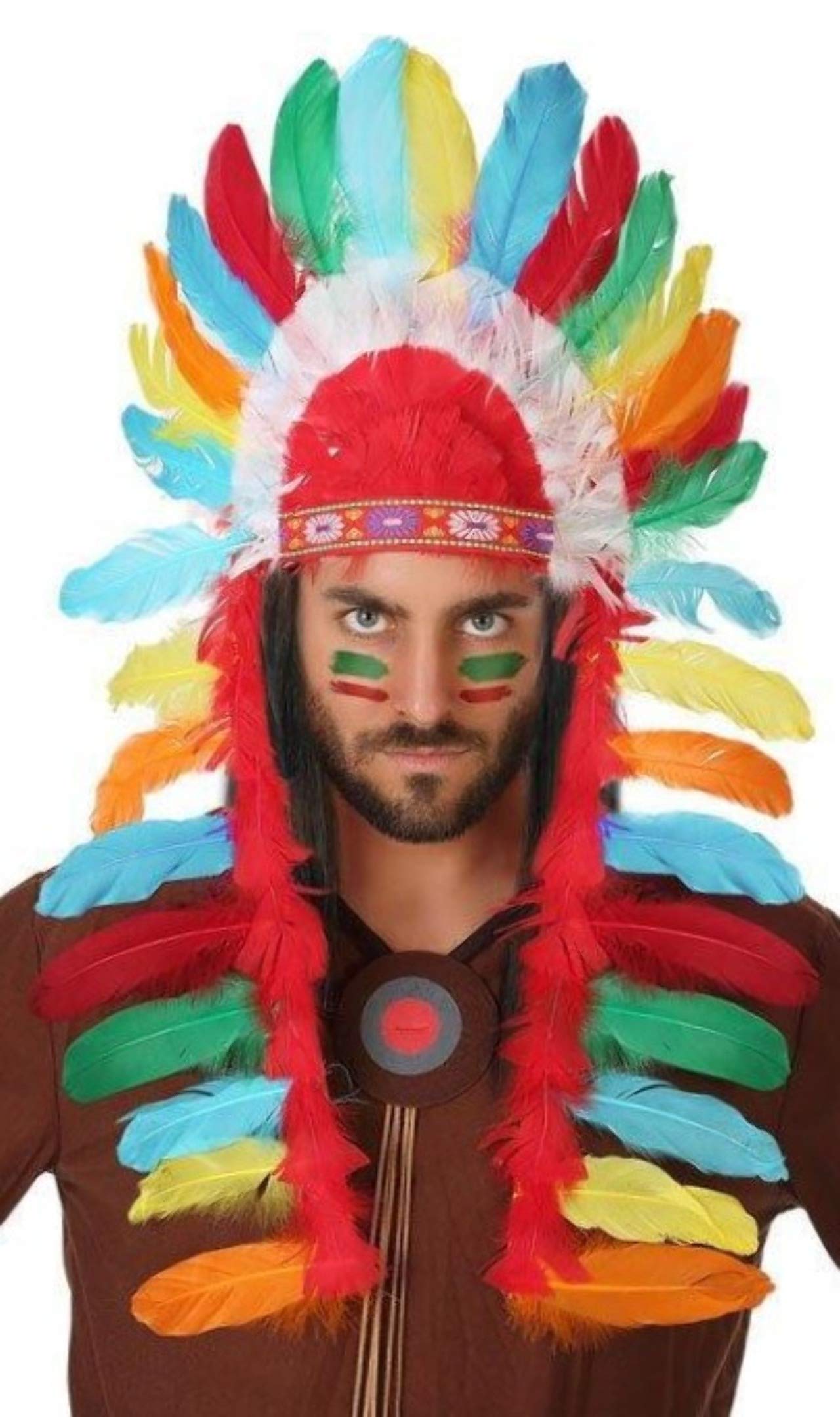 Atosa - Indian Feathers, Multi-Colour, Single (58840), Multicoloured, Única