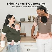 Vista 8 de Portabebés KeaBabies - Canguro de bebé todo en 1 original, fácil de usar, sin manos, para recién nacidos a niños pequeños, ligero, transpirable