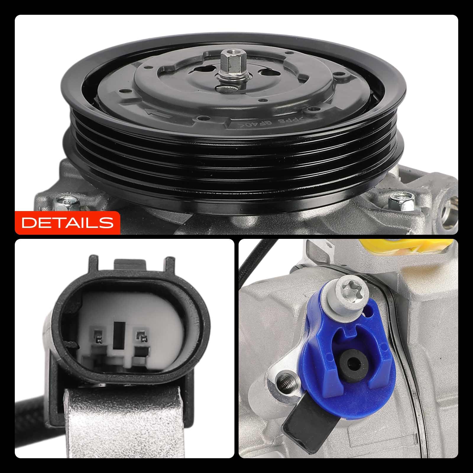 Frankberg Compressore aria condizionata con frizione Compatibile Serie 5 E60 E61 Serie 7 E65 E66 E67 X6 F16 F86