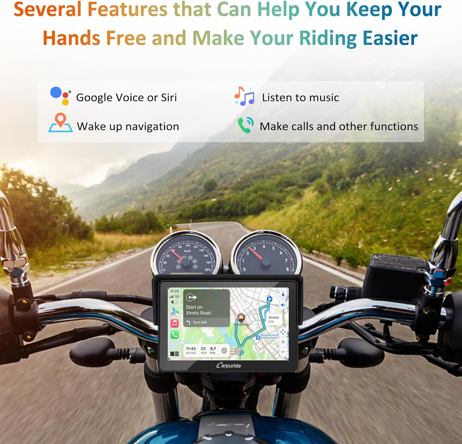 Hands-free features of Carpuride W502