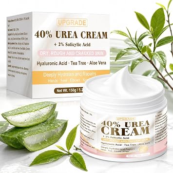 Urea Cream for Feet 40% | Maximum Strength, Dry Cracked Heels & Calluses, Deep Softening Heel Repair, Body Hydration, Fast-Absorbing