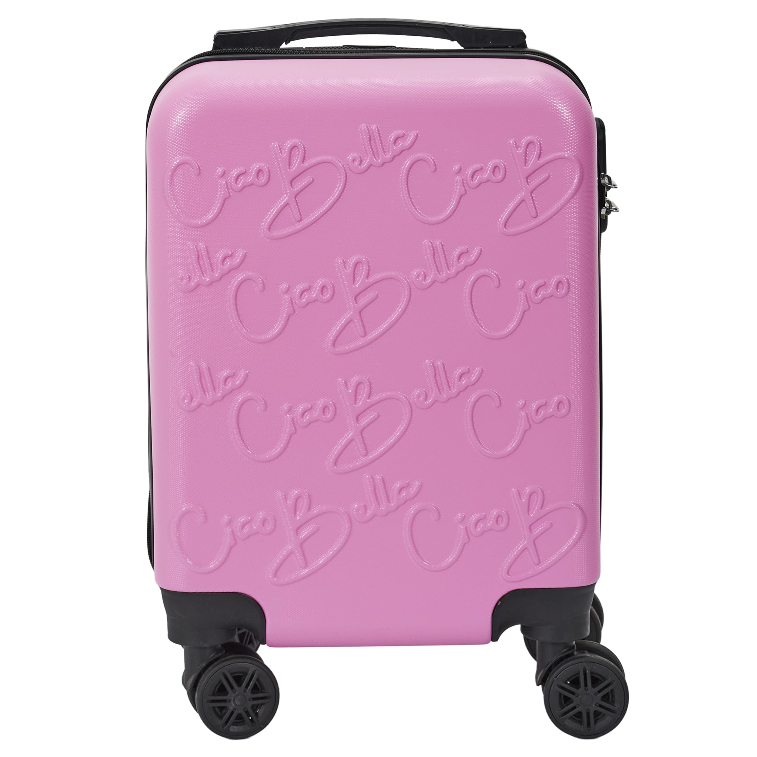 JET LAG, VO00071, Valigia Cabina in Rilievo Rosa 29L, Valigia cabina compatta e spaziosa, Guscio rigido in ABS, Ruote pivotanti a 360°, Maniglia retrattile, Lucchetto di sicurezza