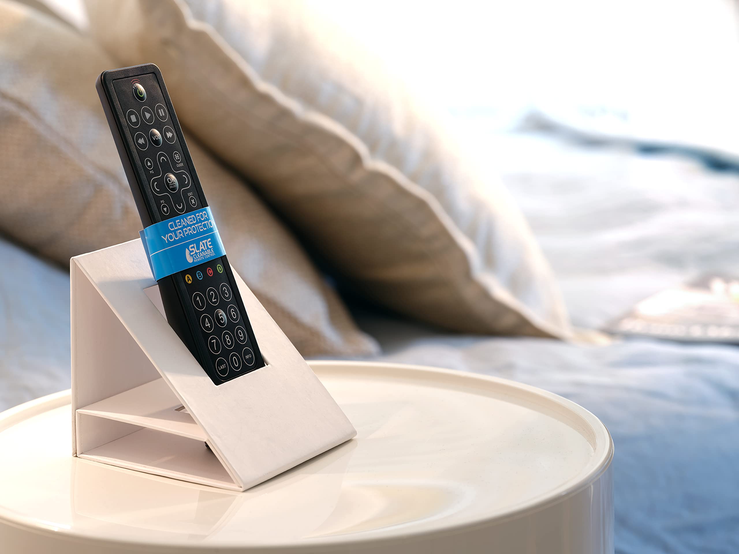 Telecomando Slate (confezione da 20 telecomandi) - Telecomando universale per gli ospiti - Completamente lavabile - Nero