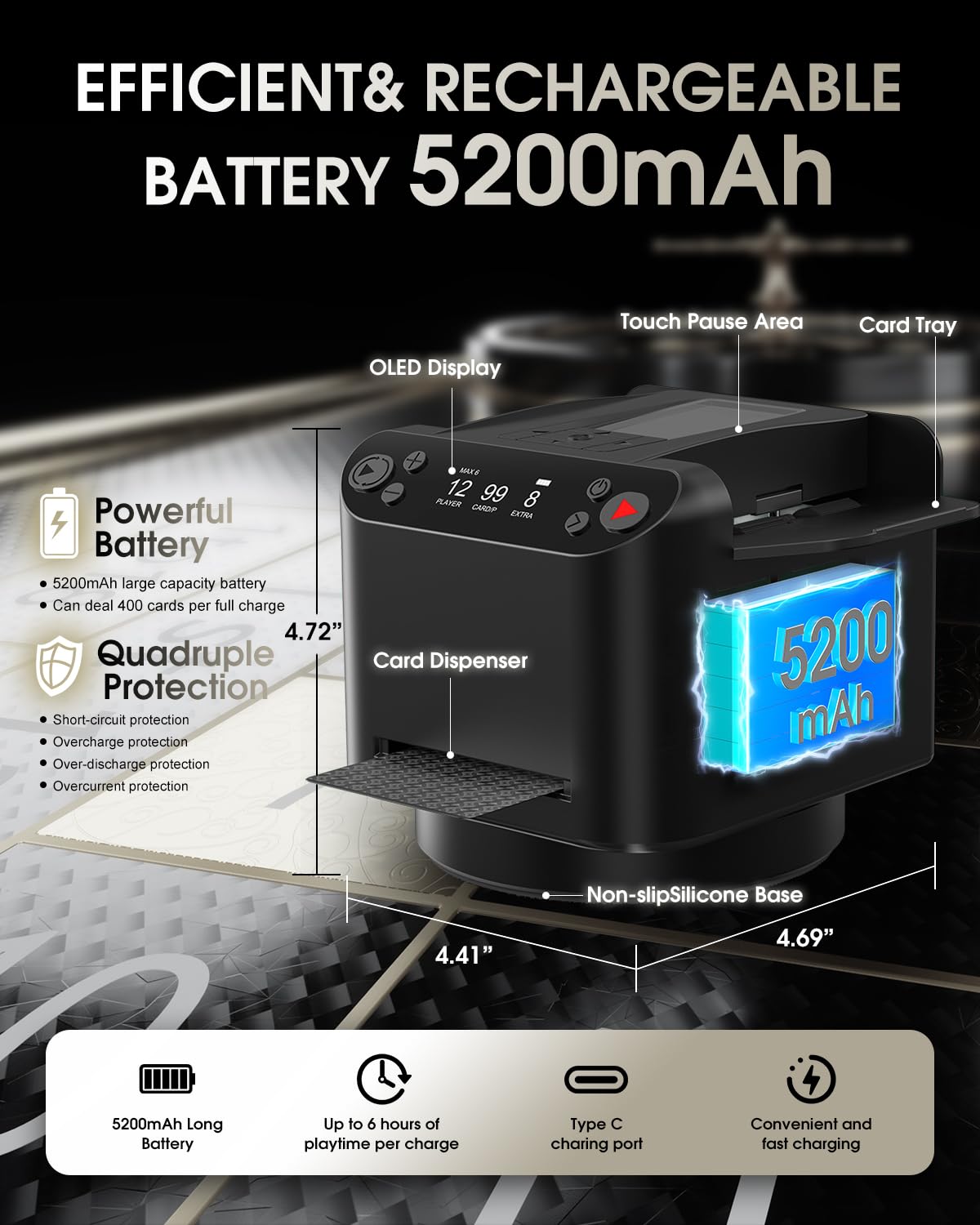 Barajador automático de cartas y distribuidor