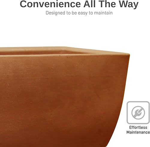 Miniatura 10 de RTS Home Accents - Maceta rectangular de 36 x 15 pulgadas para jardinería interior o exterior, color negro