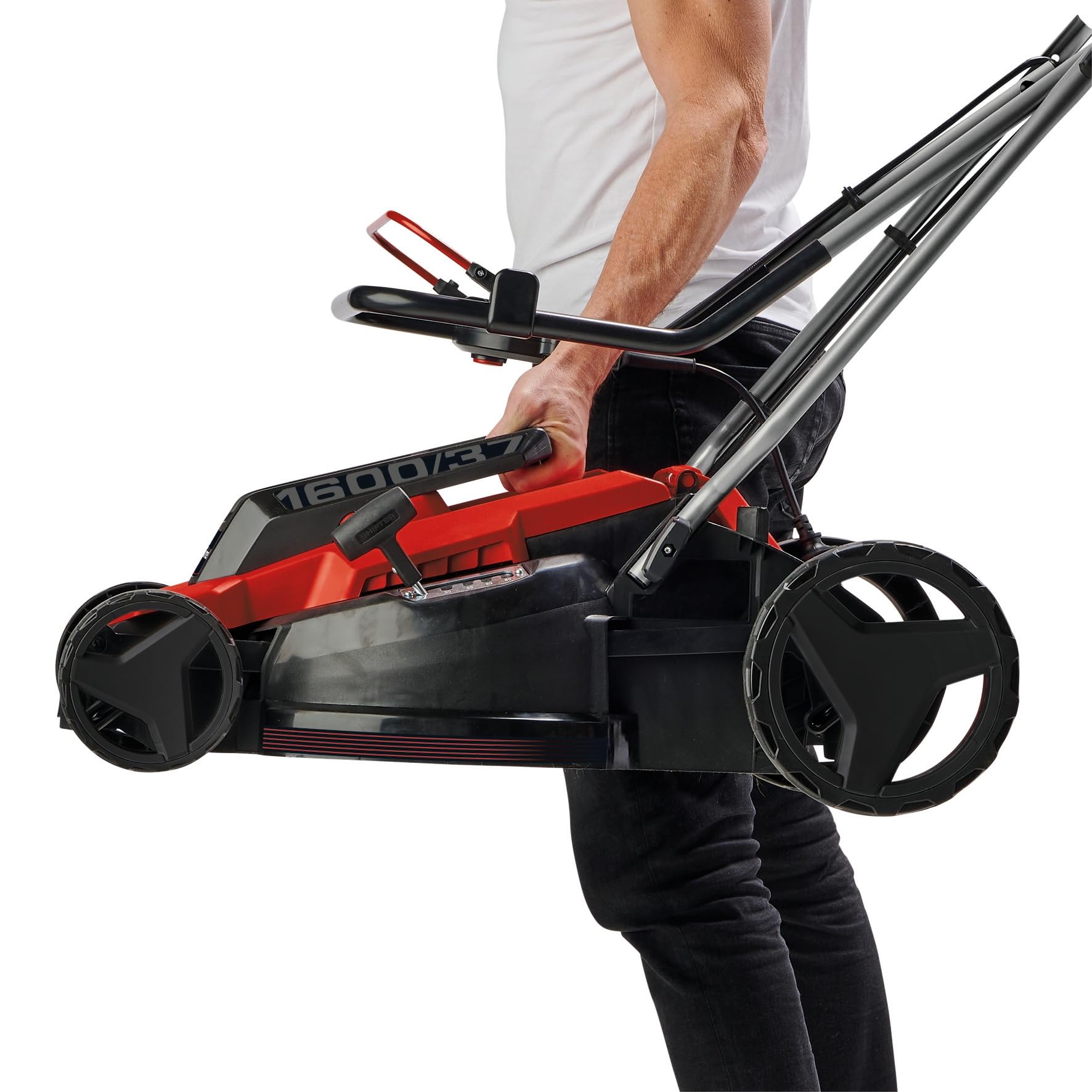 Einhell Elektro-Rasenmäher GC-EM 1600/37 (1.600 W, 37 cm Schnittbreite, bis 700 m², 38 L Fangkorb, zentrale Schnitthöhenverstellung mit 20-60 mm Schnitthöhe)