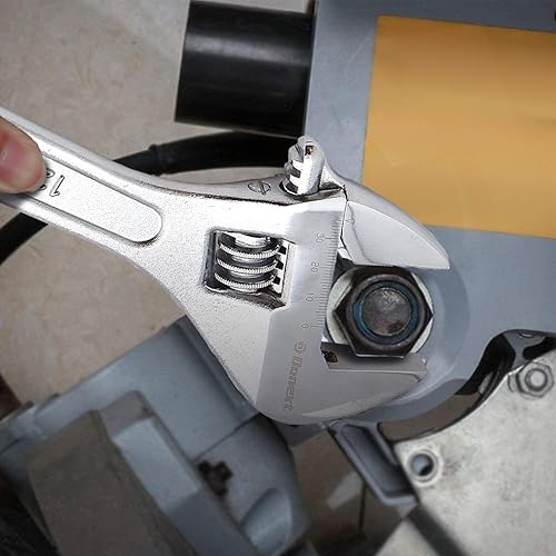 Miniatura 5 de Donext Llave ajustable de 12 pulgadas Herramienta de mano profesional CR-V Llave de media luna de acero