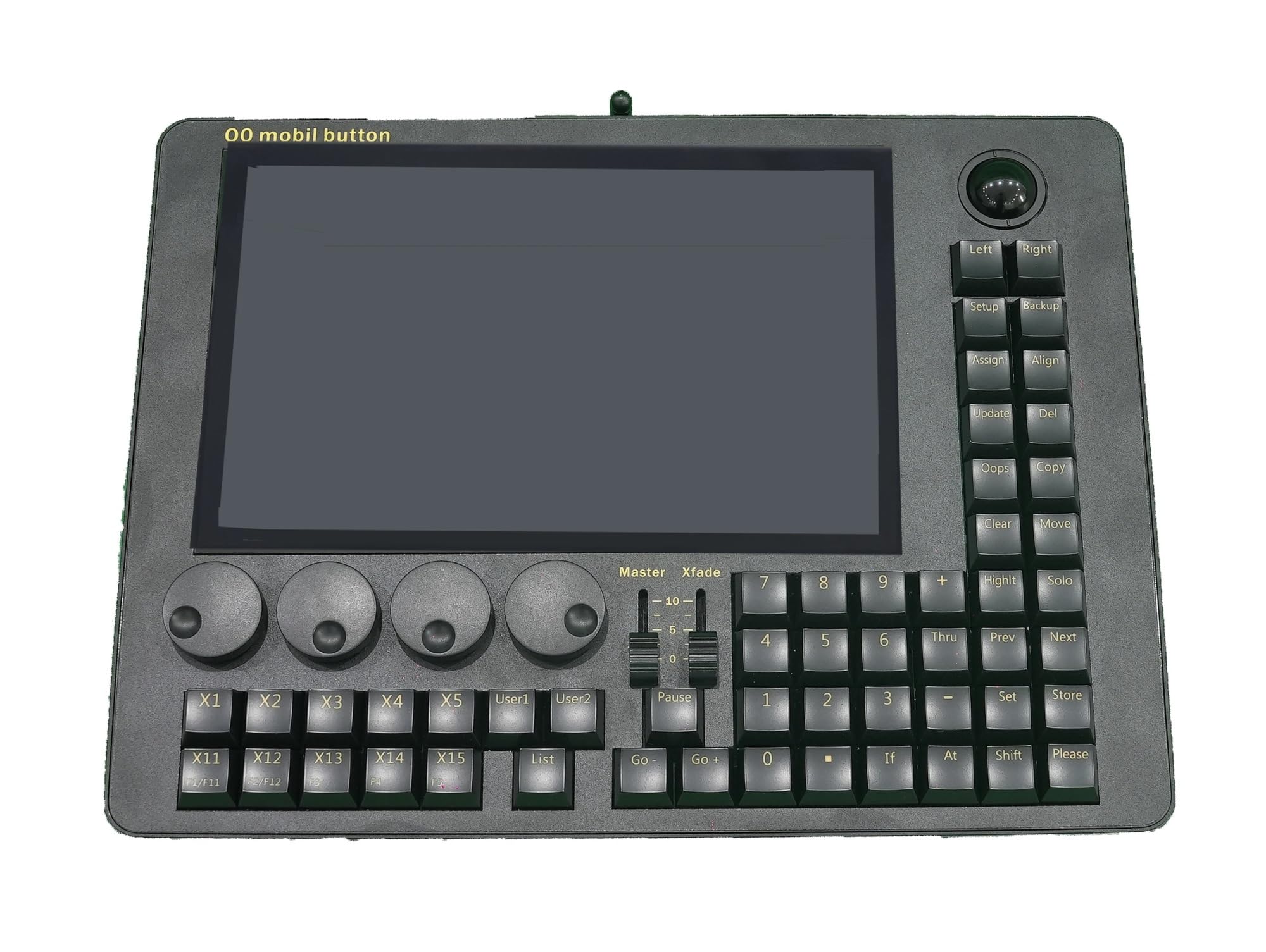 DMX Controller, MINI Q0 e Command Wing Sta Lighting Console Touch MA2 Version Professional Light Controller Desk Device Dj DMX512(Q0 Mobil Button)