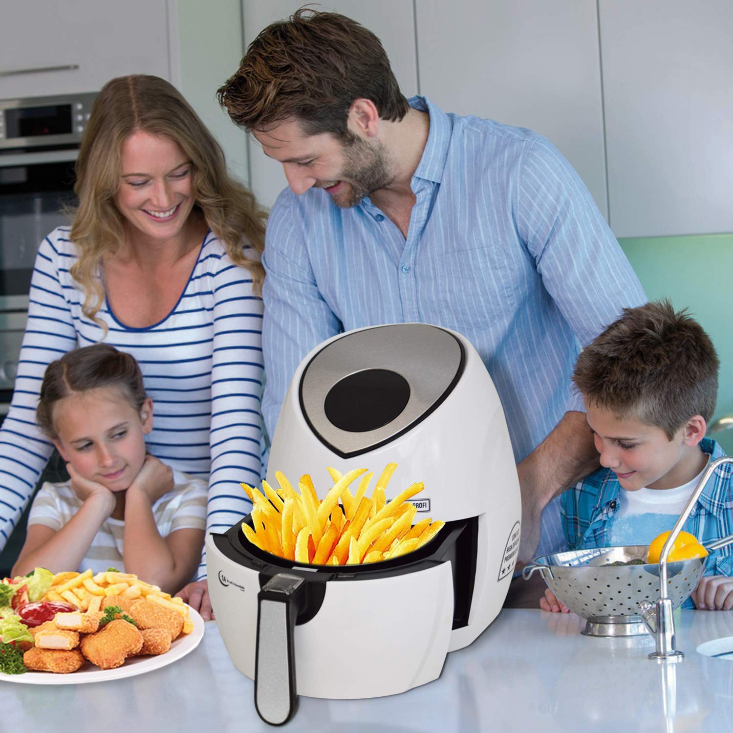 FRIGGITRICE AD ARIA FRIGGITRICE AD ARIA SENZA OLIO FRIGGITRICE AD ARIA CALDA | Touch Screen | Cestello per friggere da 2,5 l | 9 Funzioni diverse | A risparmio energetico