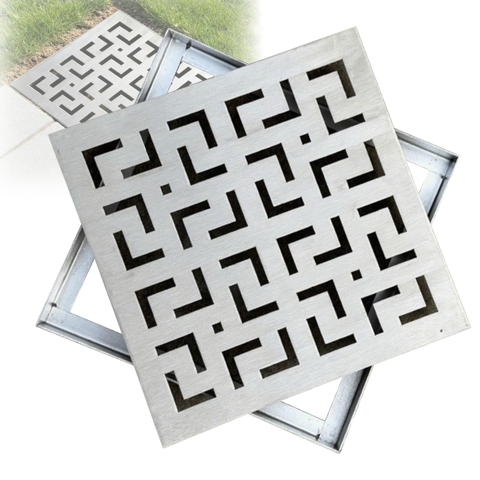 Couvercle pour fosse septique 30x30 trappe d'accès drainage extérieur