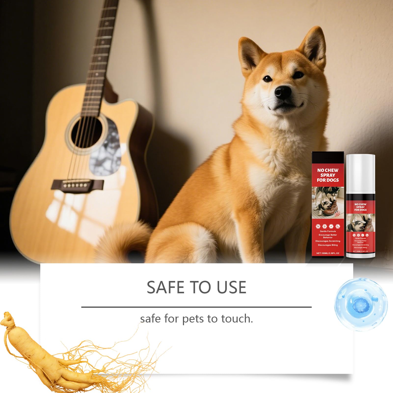 Generico Spray Anti Rosicchiamento per Cani,100ml Spray Masticazione Immediato | per l'Addestramento per la Protezione dei Mobili Leccamento delle Zampe Addestramento alla Gabbia per Conigli Gatto
